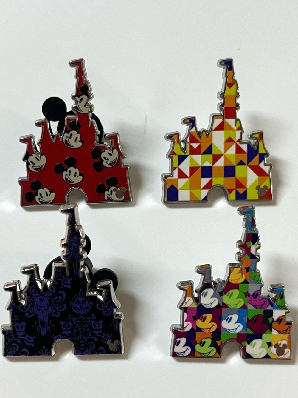Disney castle pins lot of 4